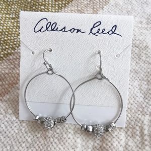 Allison Reed Silver-tone Crystal Earrings